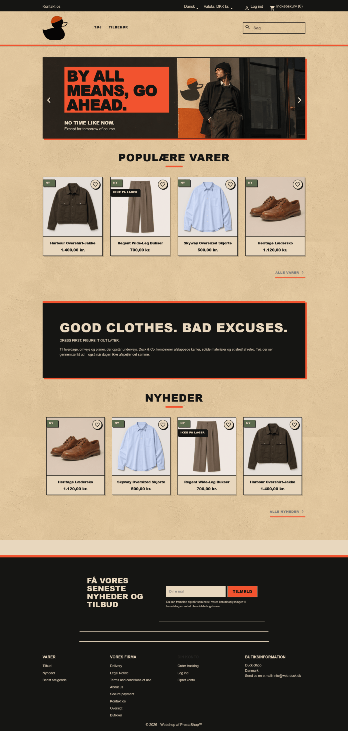 DuckShop landingpage screenshot